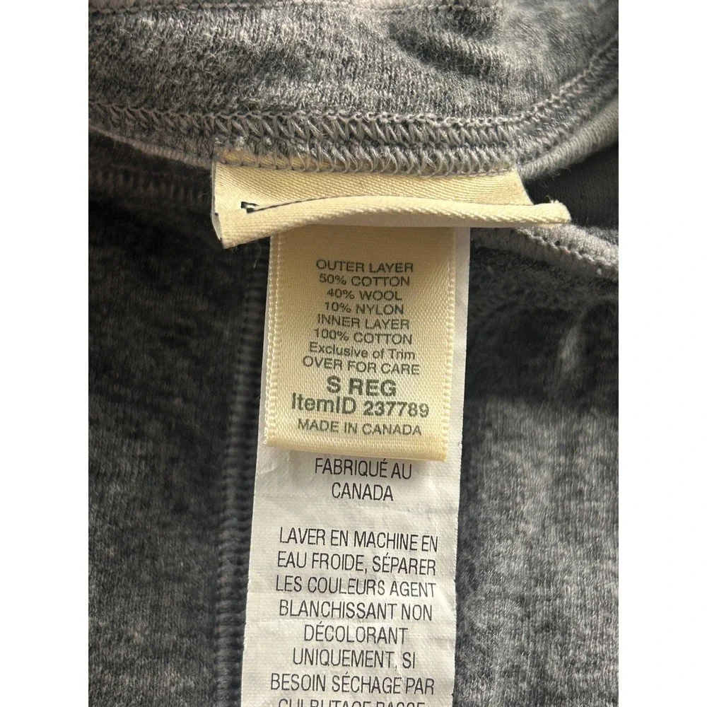 LL Bean Mens Gray Wool Blend Union Suit Thermal Bodysuit 237789 Small Regular